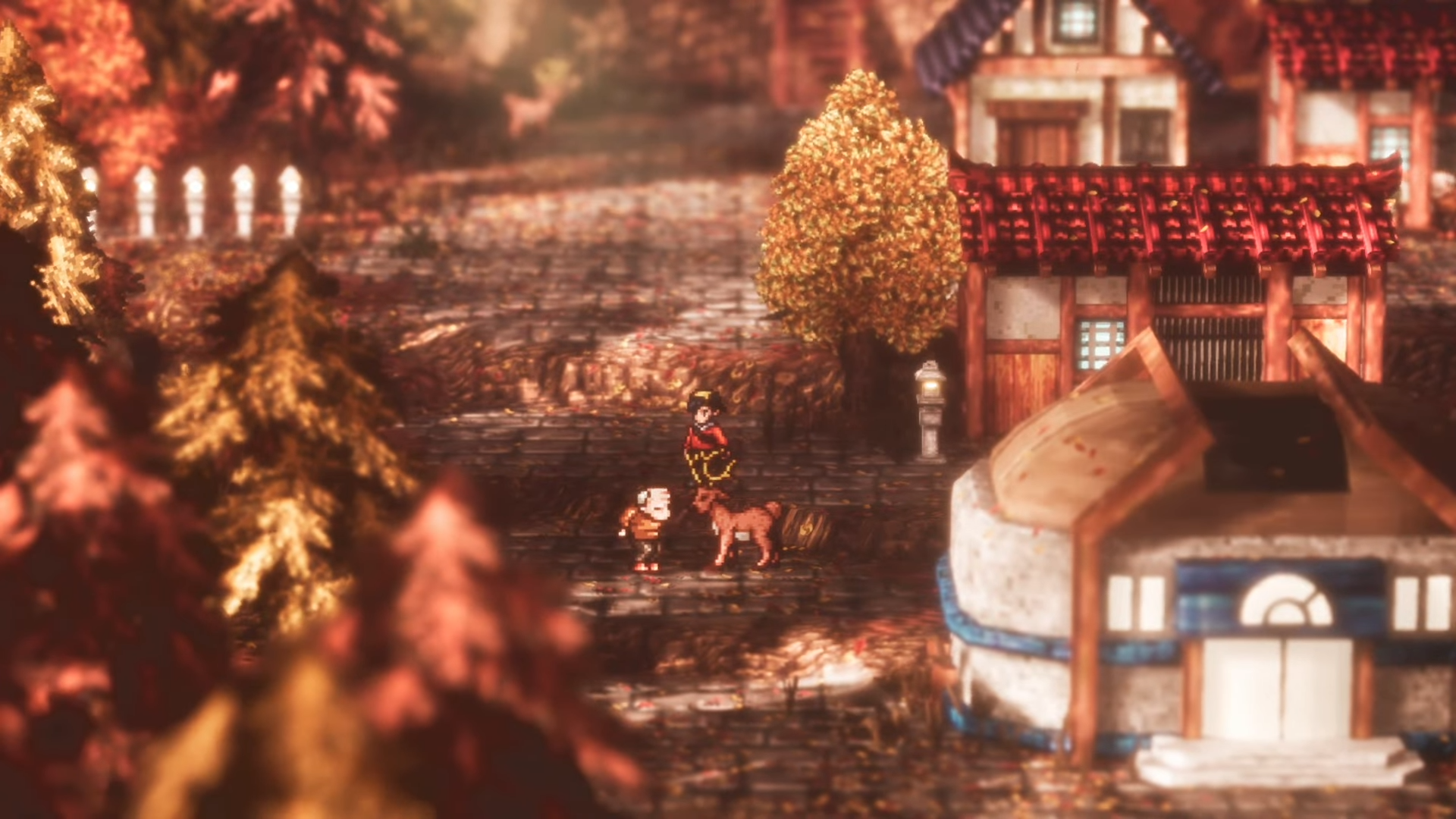 Illustration de Un concept de jeu Pokémon en mode Octopath Traveler / HD-2D !